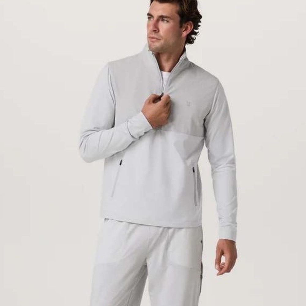 Vuori Sunday Element 1/2 Zip Light Grey Size‎ XL New With Tags